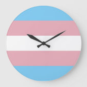 Trans Pride Flag Grote Klok (Voorkant)