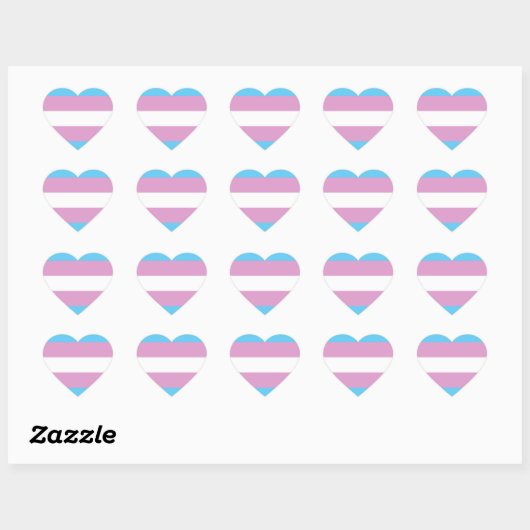 Trans Pride Flag Hart Sticker (Vel)