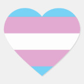 Trans Pride Flag Hart Sticker (Voorkant)