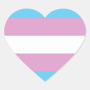 Trans Pride Flag Hart Sticker