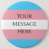 Trans Pride Flag - Huge Ronde Button 6,0 Cm (Voorkant)