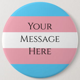 Trans Pride Flag - Huge Ronde Button 6,0 Cm