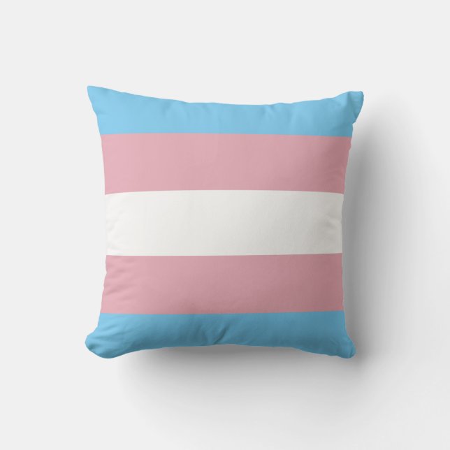 Trans Pride Flag Kussen (Voorkant)