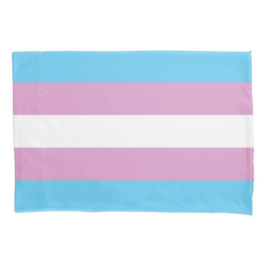 Trans Pride Flag Kussensloop (Voorkant-Links)