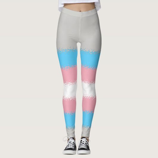 Trans Pride Flag Leggings (Voorkant)