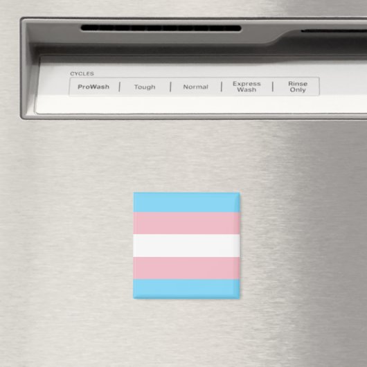 Trans Pride Flag Magneet (Insitu (Vaatwasser))