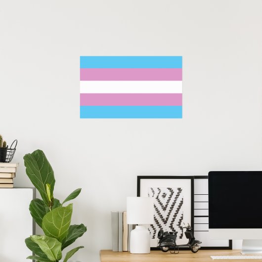 Trans Pride Flag Poster (Thuiskantoor)