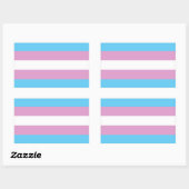 Trans Pride Flag Rechthoekige Sticker (Vel)