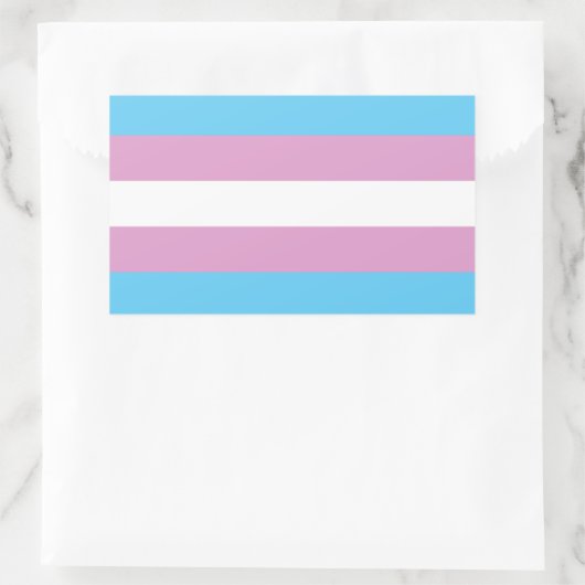 Trans Pride Flag Rechthoekige Sticker (Tas)