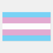 Trans Pride Flag Rechthoekige Sticker (Voorkant)