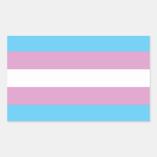 Trans Pride Flag Rechthoekige Sticker (Voorkant)