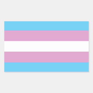 Trans Pride Flag Rechthoekige Sticker