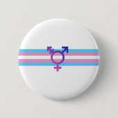 Trans Pride Flag Ronde Button 5,7 Cm (Voorkant)