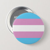 Trans Pride Flag Ronde Button 7,6 Cm (Voorkant /achterkant)
