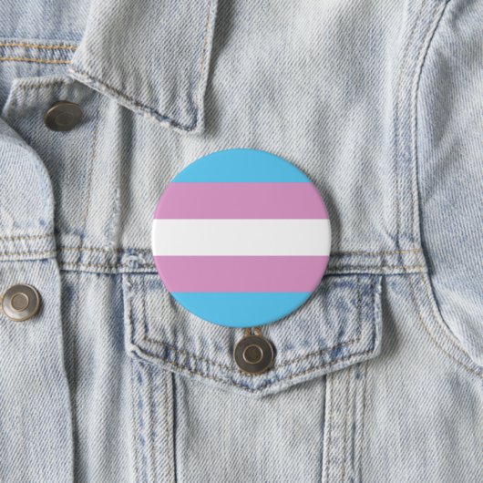 Trans Pride Flag Ronde Button 7,6 Cm (In situ)