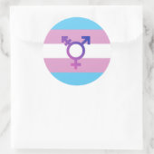 Trans Pride Flag Ronde Sticker (Tas)