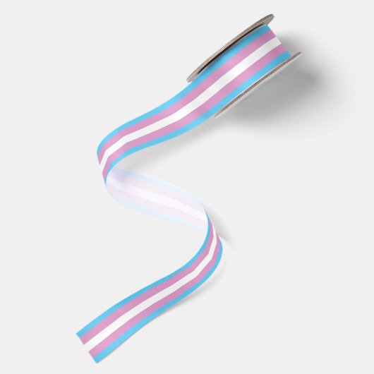 Trans Pride Flag Satijnen Lint (Achterkant)