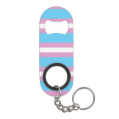 Trans Pride Flag Sleutelhanger Flessenopener (Achterkant)