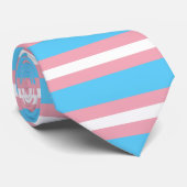 Trans Pride Flag Stropdas (Opgerold)