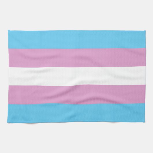 Trans Pride Flag Theedoek (Horizontaal)