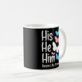 Trans Pride Flag Trans Pronound Transgender Koffiemok (Voorkant rechts)
