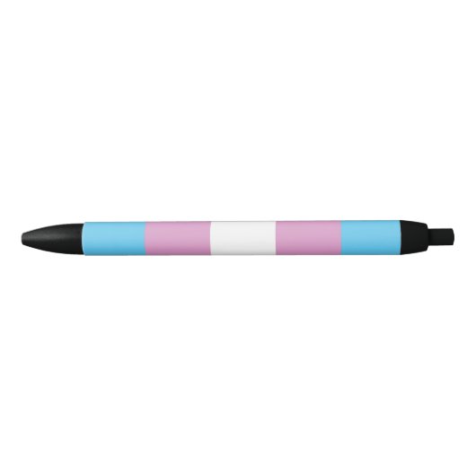 Trans Pride Flag Zwarte Inkt Pen (Voorkant)