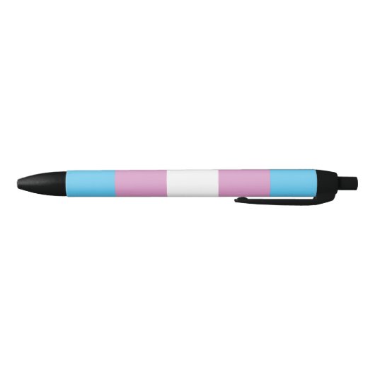 Trans Pride Flag Zwarte Inkt Pen (Bodem)