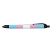 Trans Pride Flag Zwarte Inkt Pen (Bovenkant)