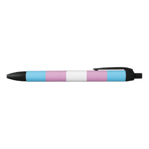 Trans Pride Flag Zwarte Inkt Pen