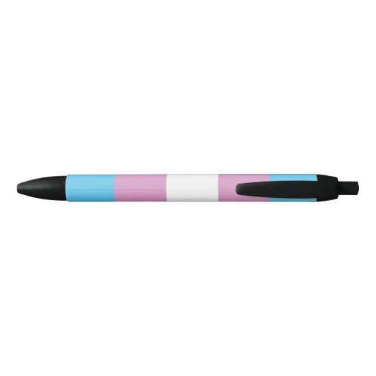 Trans Pride Flag Zwarte Inkt Pen (Achterkant)