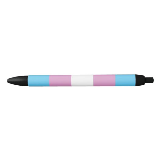 Trans Pride Flag Zwarte Inkt Pen (Voorkant)