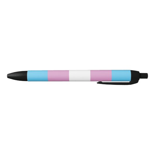 Trans Pride Flag Zwarte Inkt Pen (Bodem)