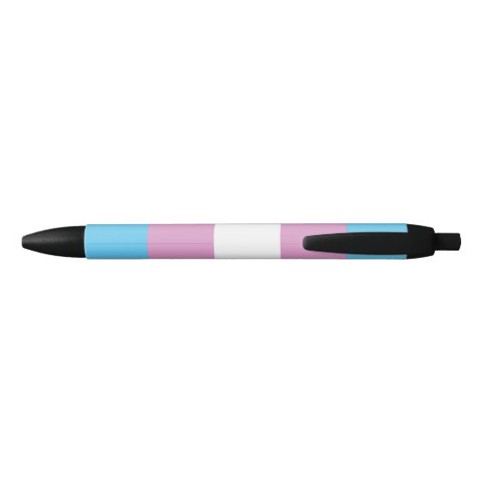 Trans Pride Flag Zwarte Inkt Pen (Achterkant)