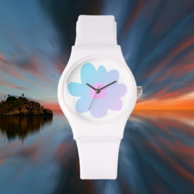 Trans Pride Floral Horloge (Creator heeft geüpload)