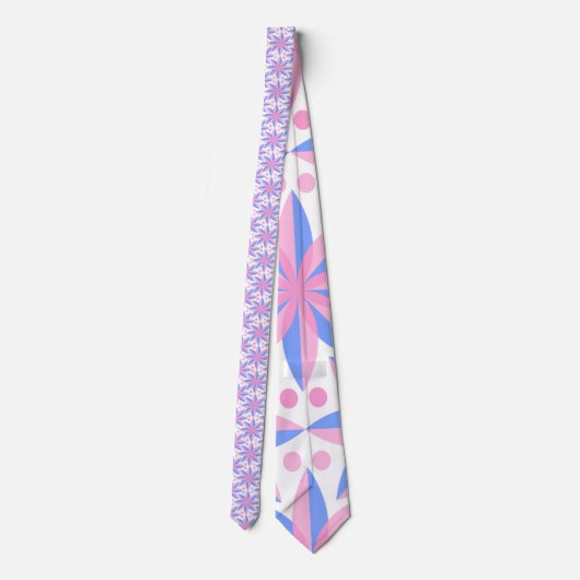 Trans Pride Floral Stropdas: Bloei met trots Stropdas (Achterkant)