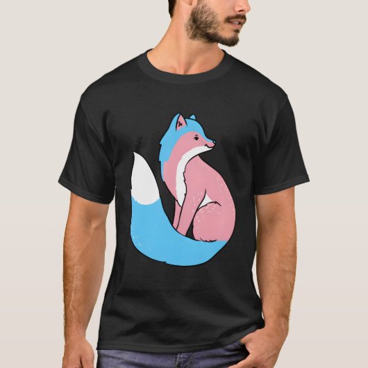 Trans Pride Fox Transgender T-shirt (Voorkant)