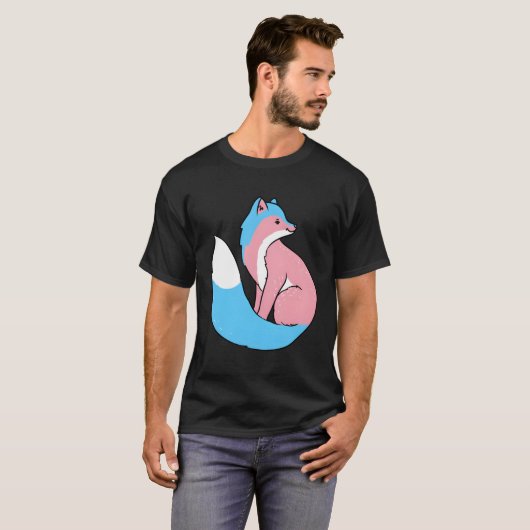 Trans Pride Fox Transgender T-shirt (Voorkant volledig)