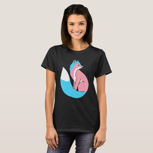 Trans Pride Fox Transgender T-shirt (Voorkant volledig)