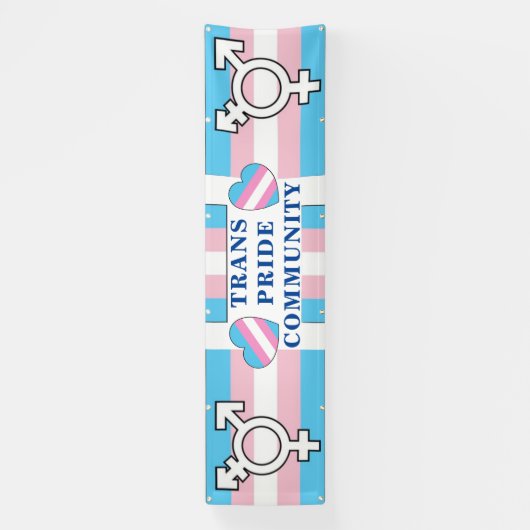 Trans Pride Gemeenschapsparade Banner (Verticaal)