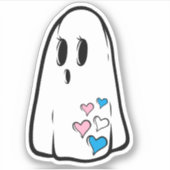 Trans Pride Ghost Sticker (Voorkant)