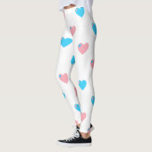 Trans Pride Grote Hart Leggings (Links)
