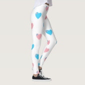 Trans Pride Grote Hart Leggings (Rechts)