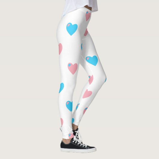 Trans Pride Grote Hart Leggings (Rechts)