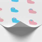 Trans Pride Grote Harten Inpakpapier (Hoek)