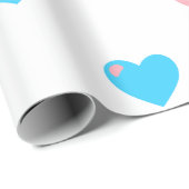 Trans Pride Grote Harten Inpakpapier (Rol Hoek)