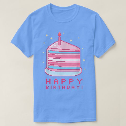 Trans Pride Happy Birthday Transgender T-shirt (Design voorkant)