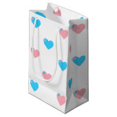 Trans Pride Harten Cadeautas (Voorkant Gekanteld)