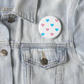Trans Pride Harten Knop Ronde Button 5,7 Cm (In situ)