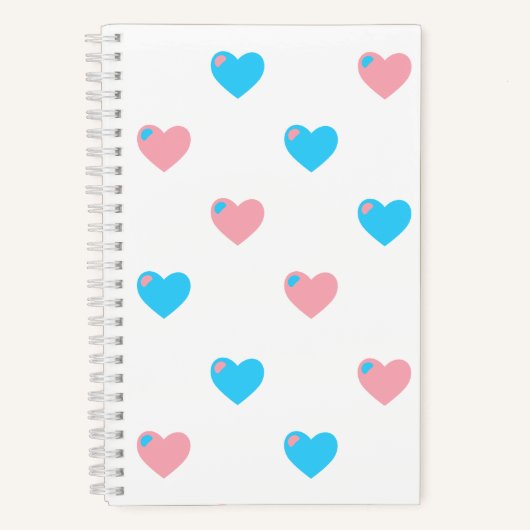 Trans Pride Harten Notebook Notitieboek (Voorkant)