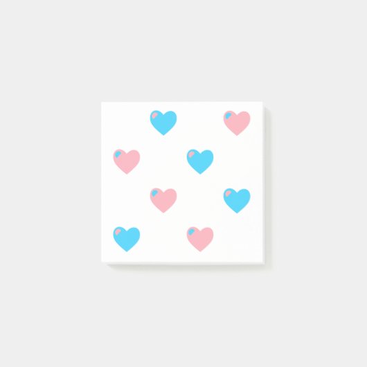 Trans Pride Harten Post-it Notities Post-it® Notes (Voorkant)